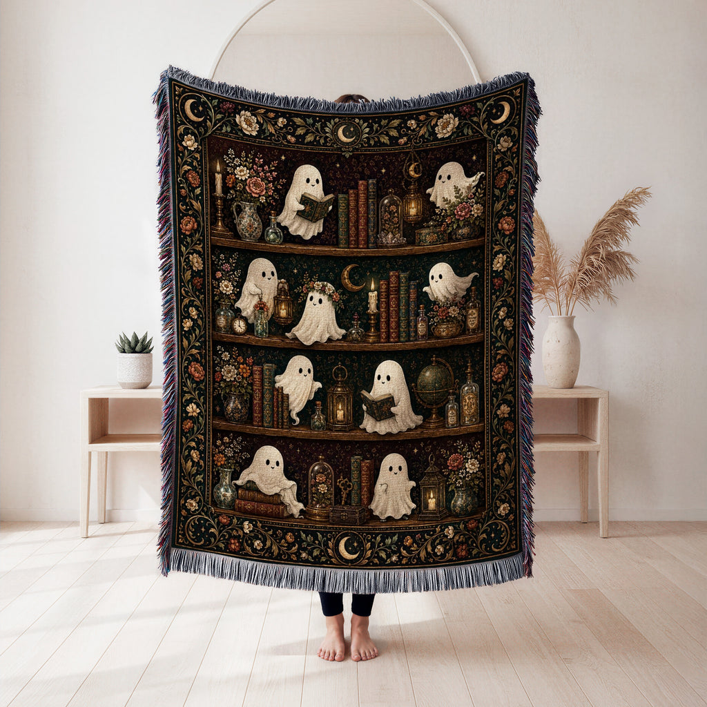Ghosts of the Haunted Library Blanket