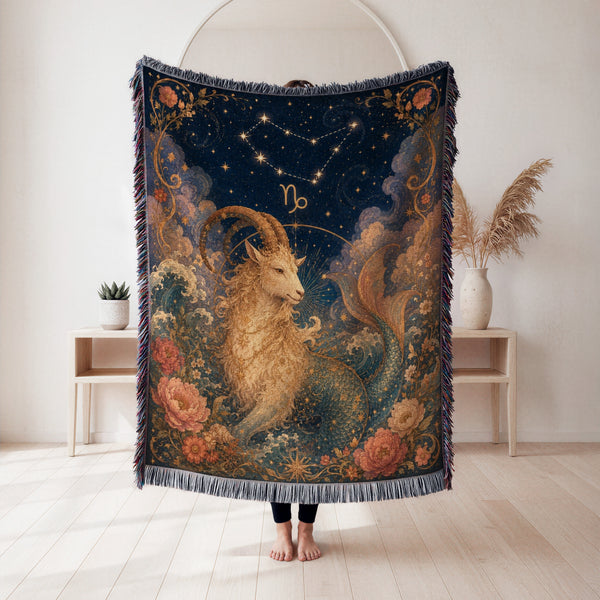 Capricorn Celestial Sea-Goat Blanket