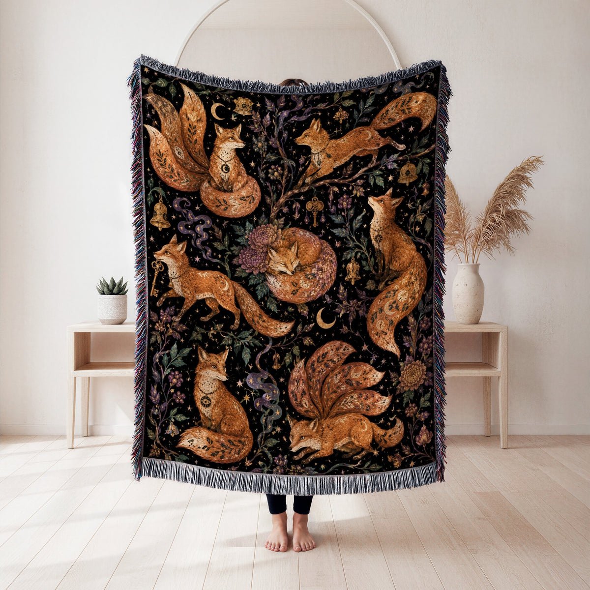 Celestial Fox Garden Blanket