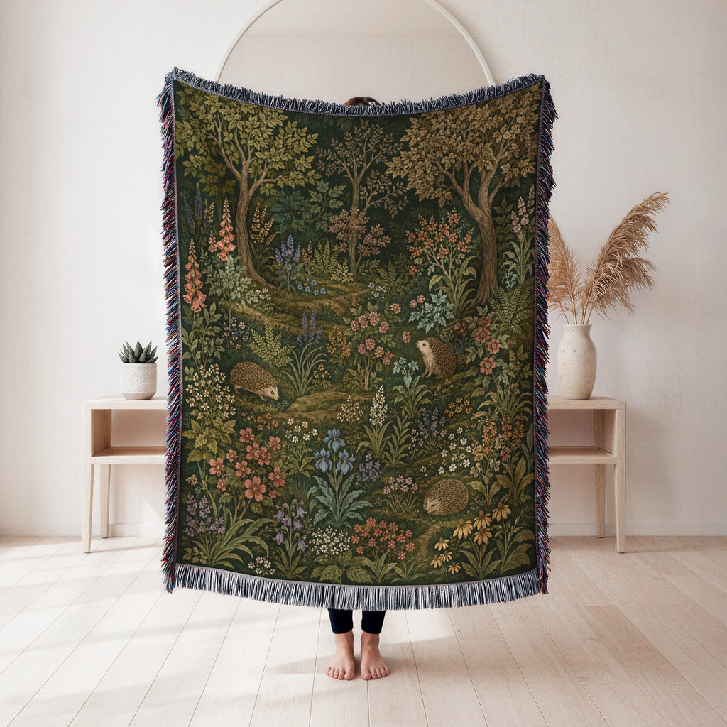 Hedgehogs in the Wildflower Wood Blanket