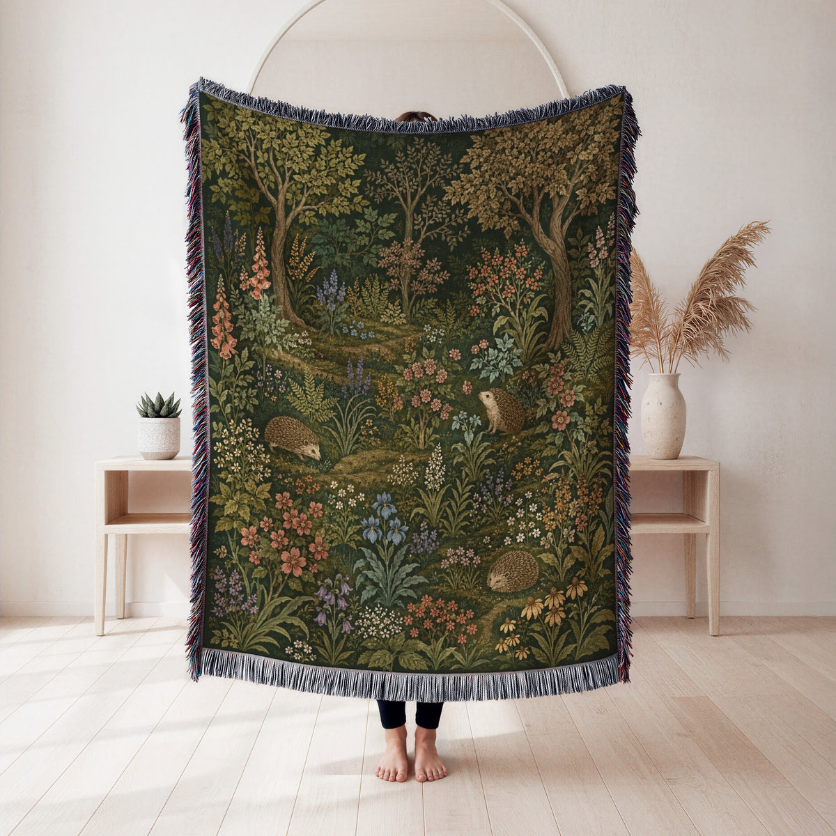 Hedgehogs in the Wildflower Wood Blanket