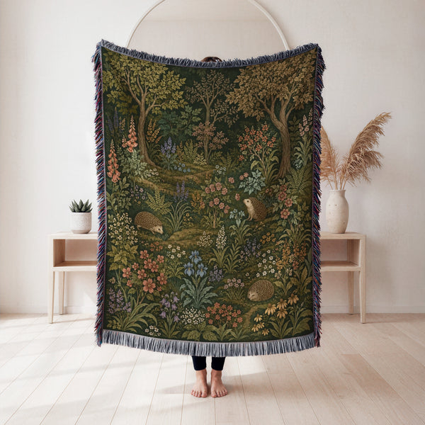 Hedgehogs in the Wildflower Wood Blanket
