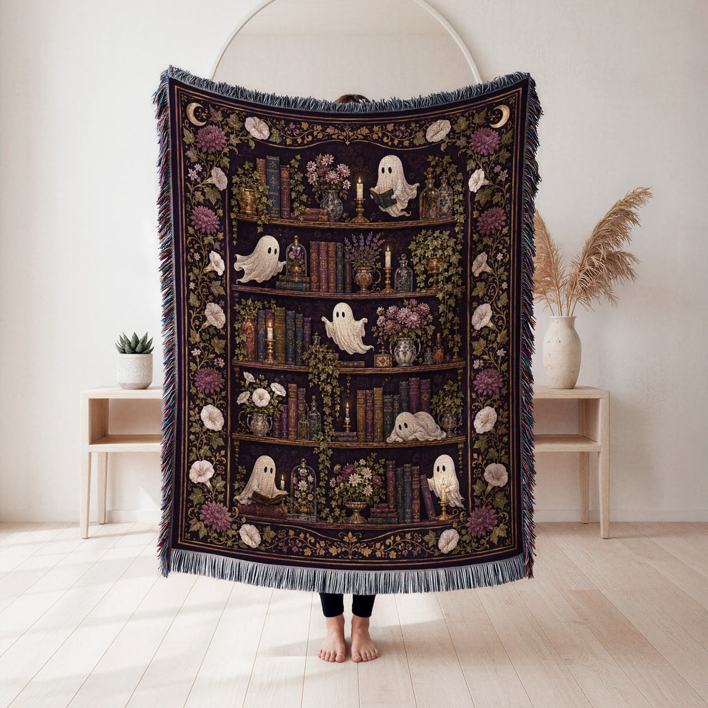Lavender Ghost Library Blanket