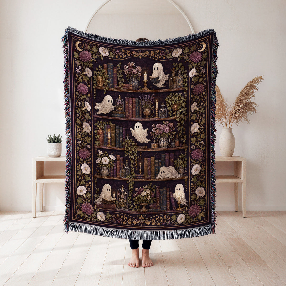 Lavender Ghost Library Blanket