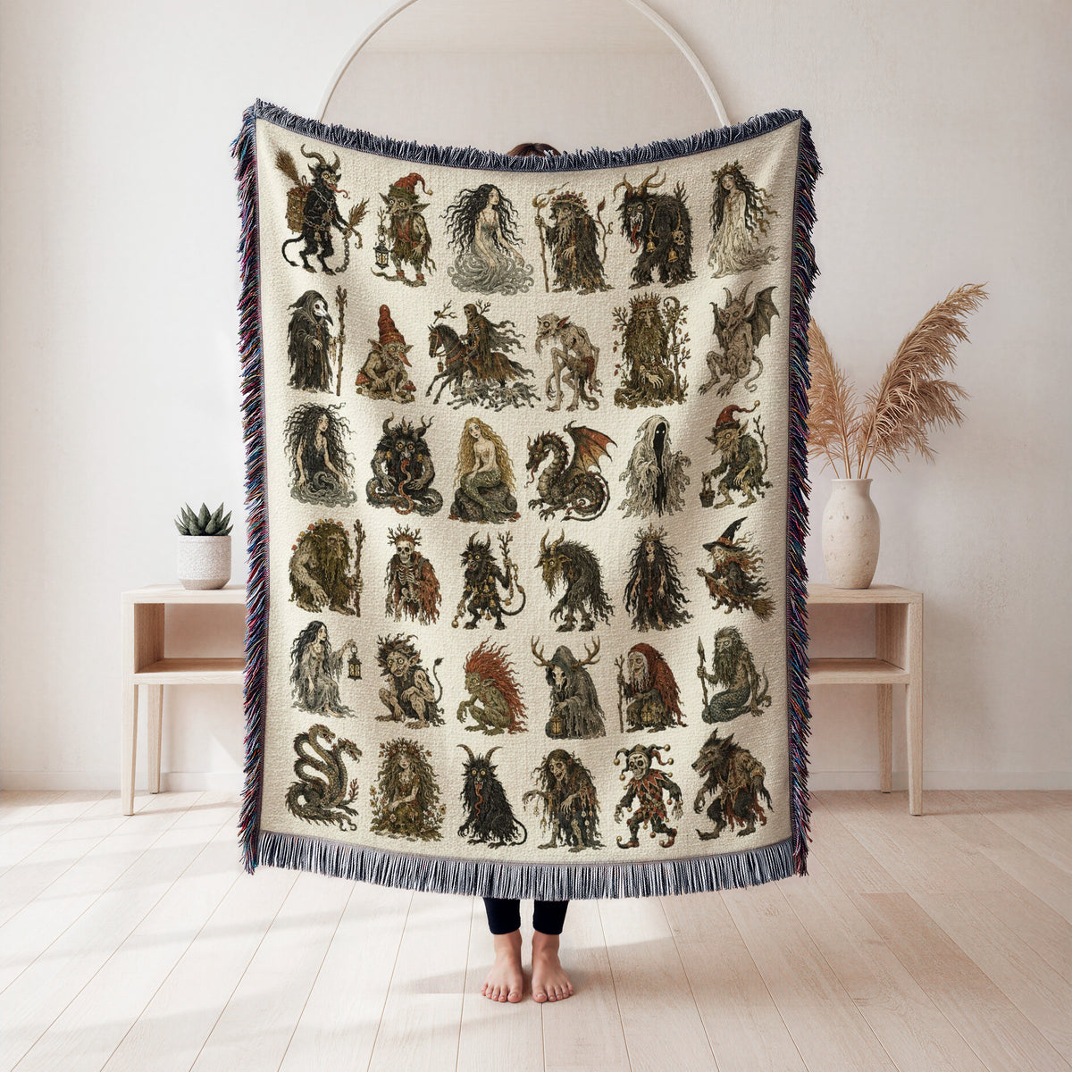 Dark Woodland Bestiary Blanket