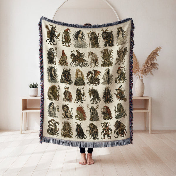 Dark Woodland Bestiary Blanket