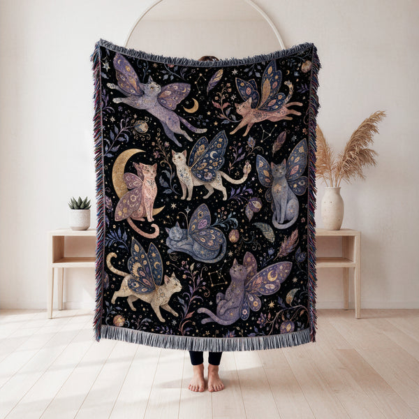 Celestial Fairy Cats Blanket