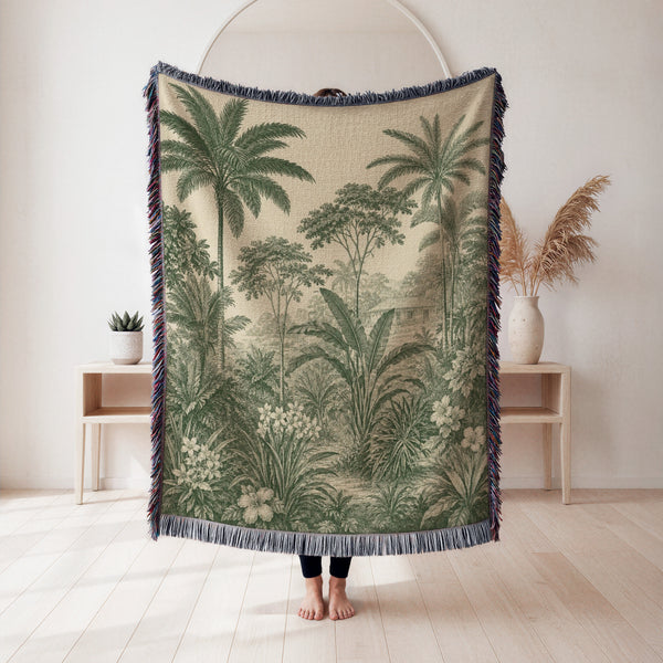 The Hidden Palm Garden Blanket