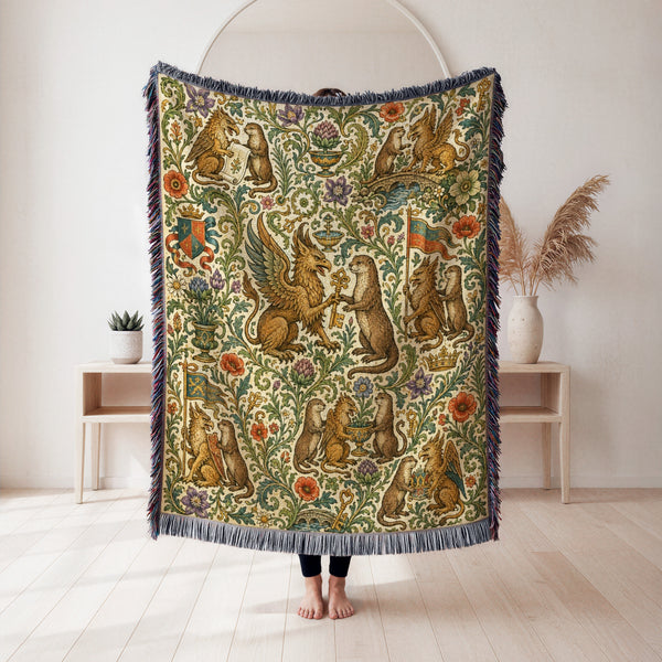 The Griffin & Otter Bestiary Blanket