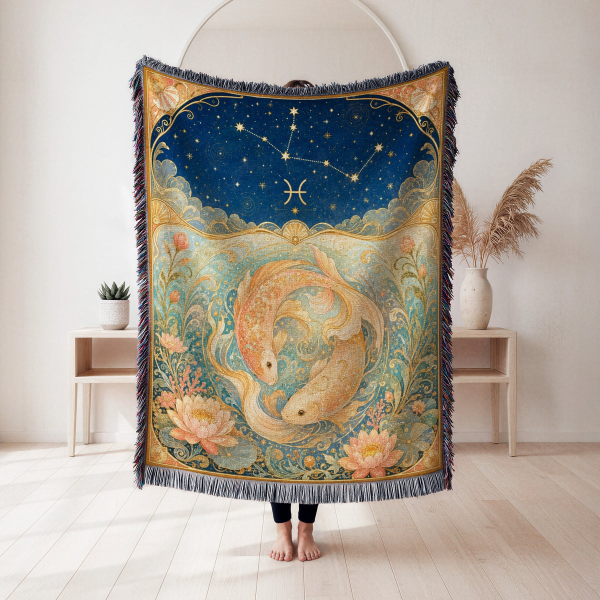 Pisces Twin Koi Blanket