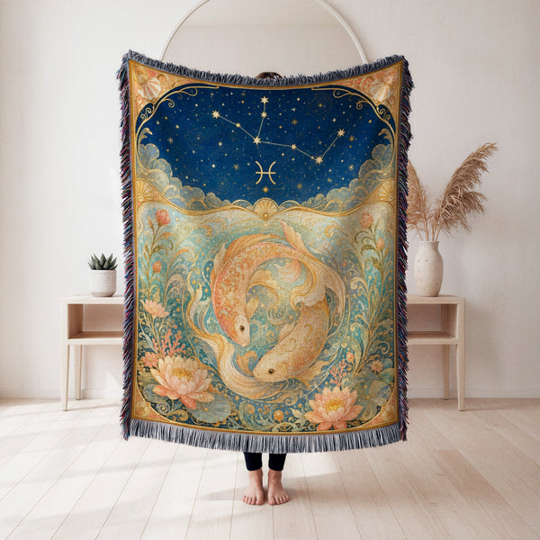Pisces Twin Koi Blanket