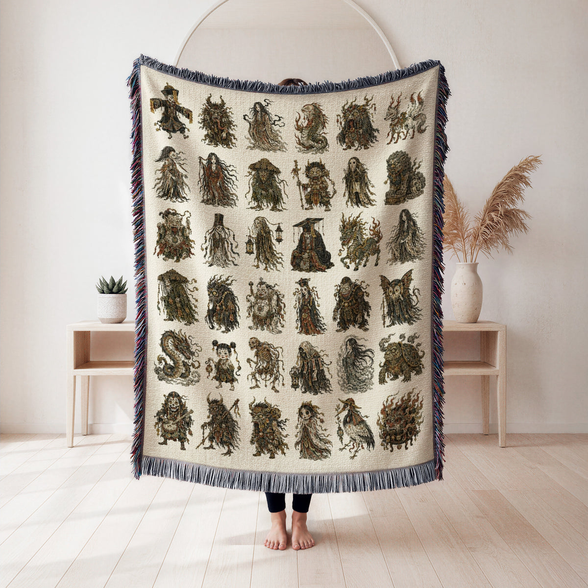 Cursed Folklore Bestiary Blanket