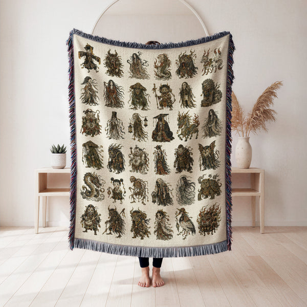 Cursed Folklore Bestiary Blanket