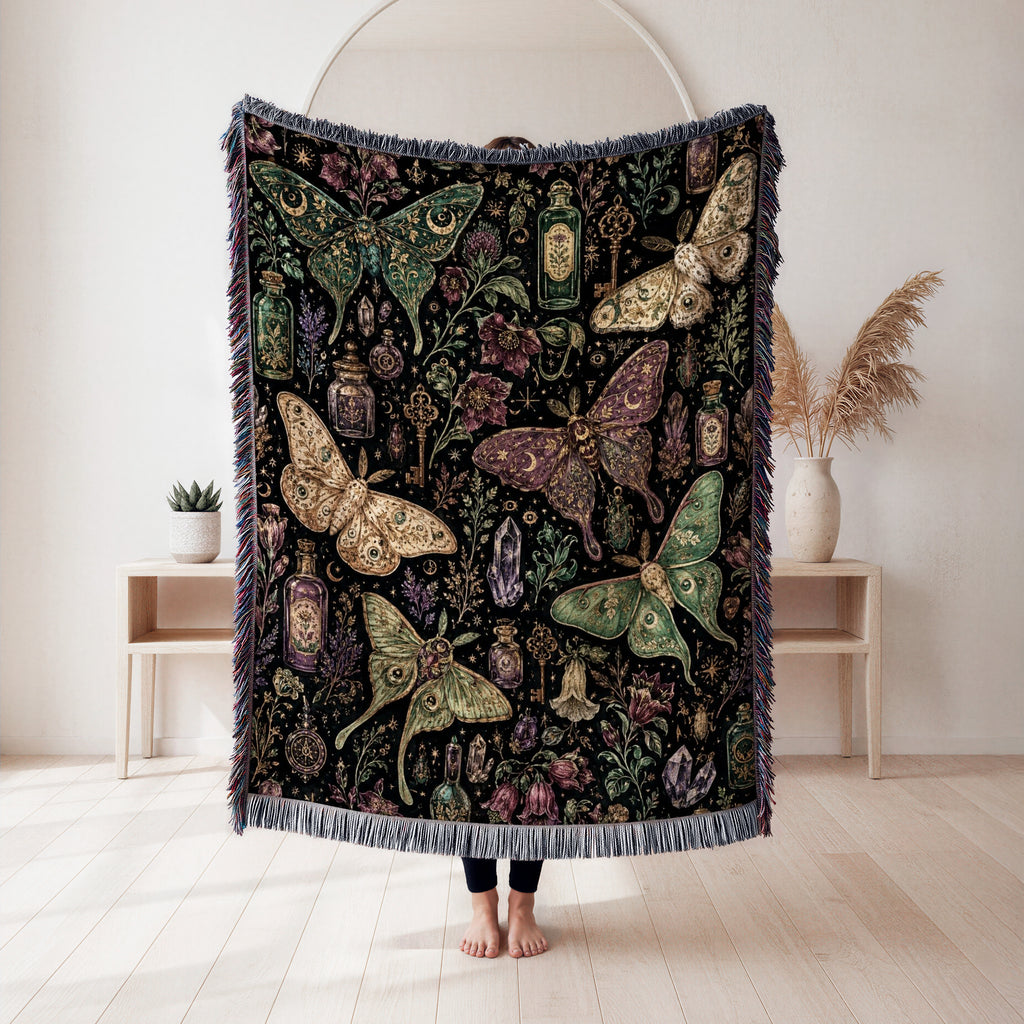 Mystic Moths & Potions Blanket