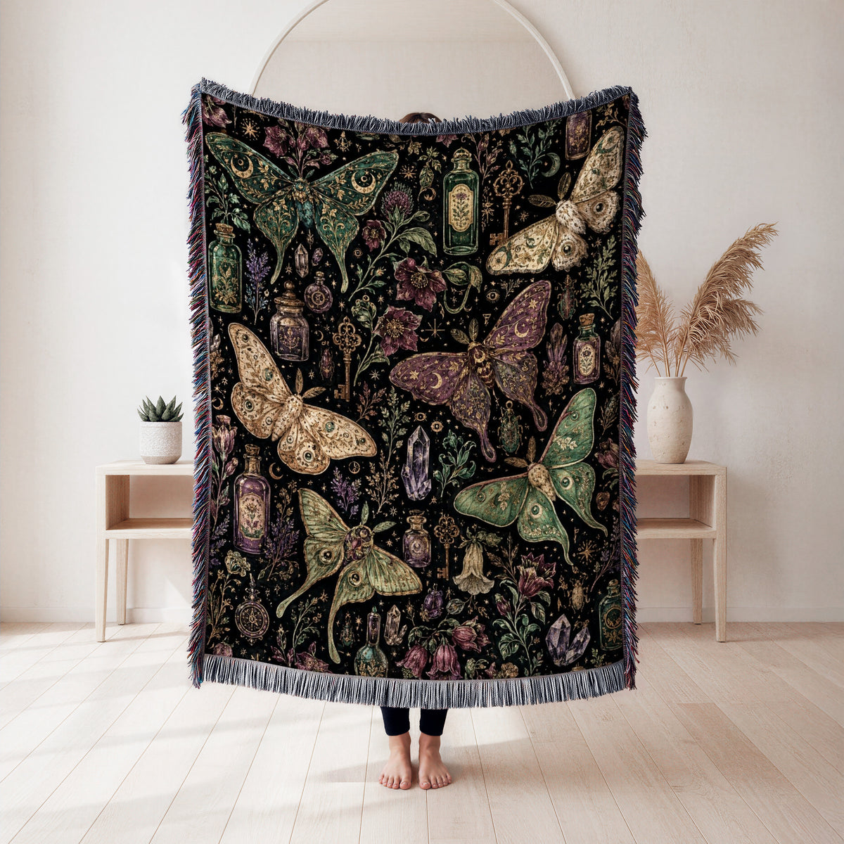 Mystic Moths & Potions Blanket