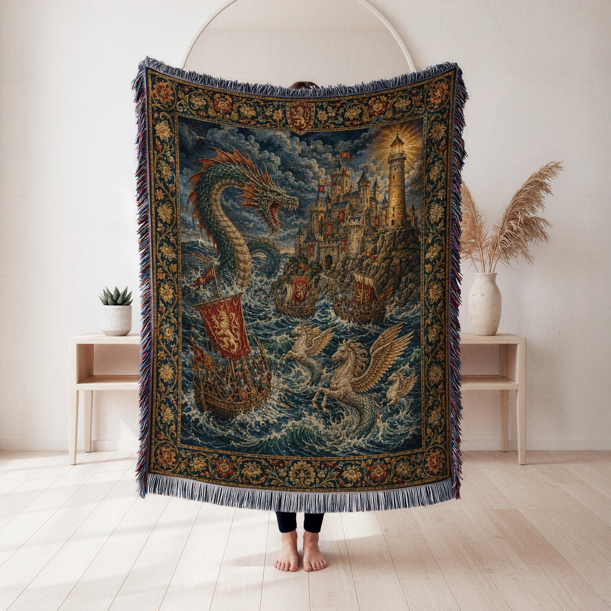 The Sea Dragon Siege Blanket