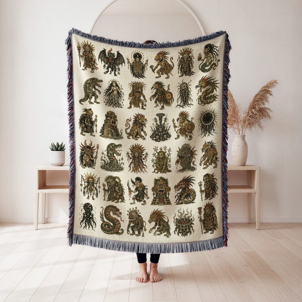 Sun Temple Mythic Bestiary Blanket