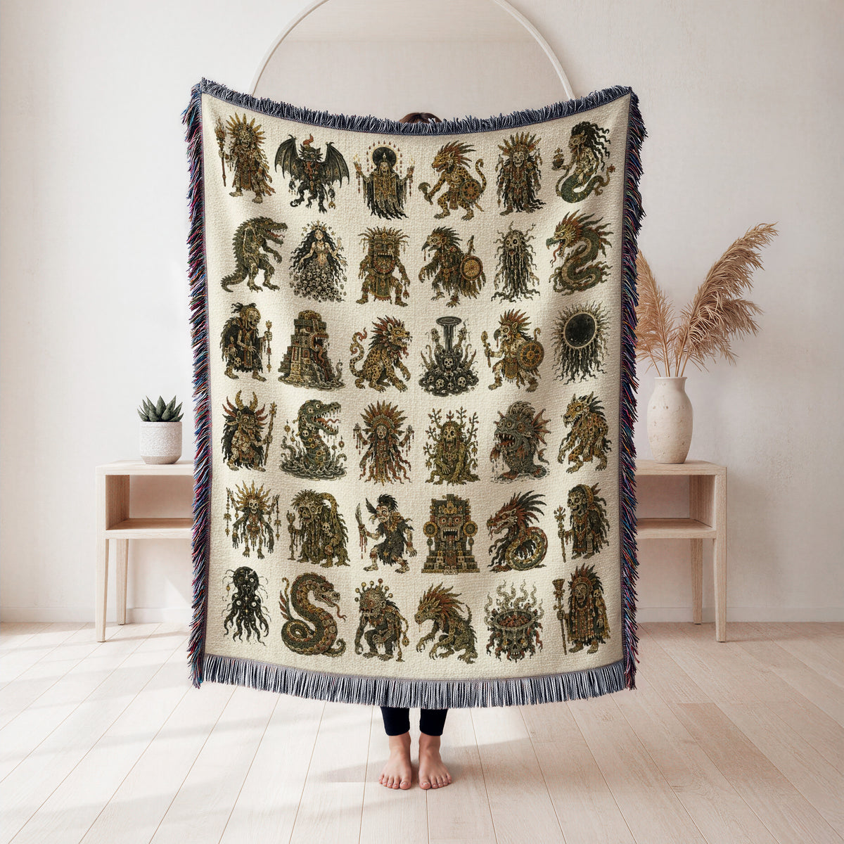 Sun Temple Mythic Bestiary Blanket