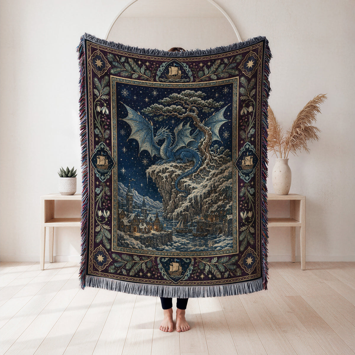 The Frostcliff Dragon Blanket