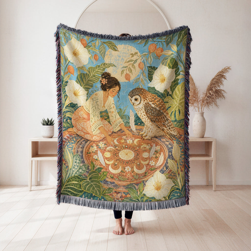 Owl Tea Garden Blanket