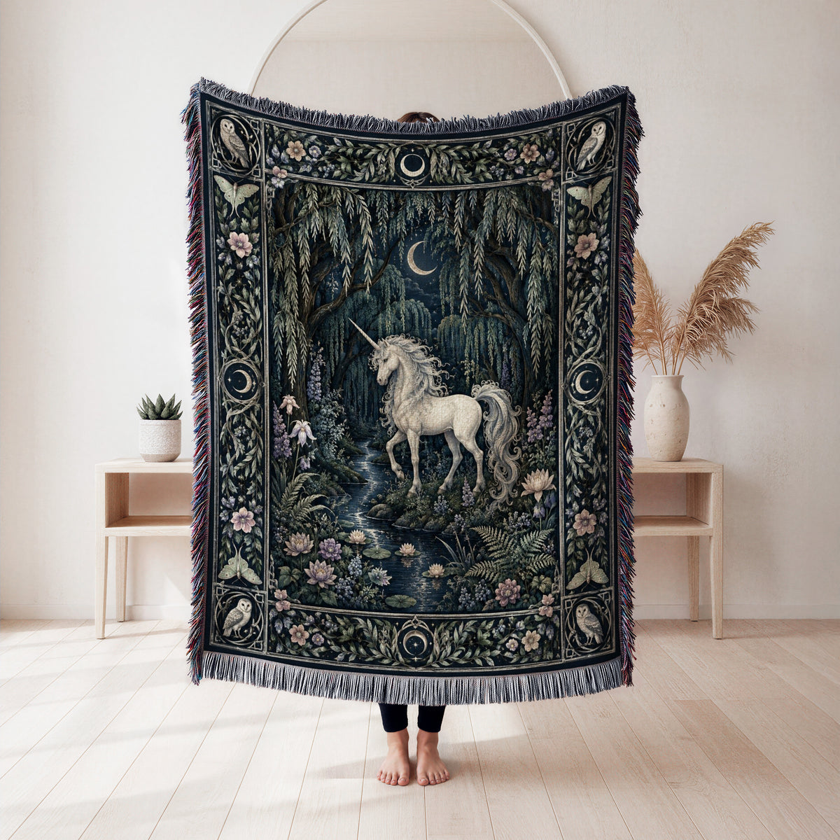 The Moonlit Unicorn Stream Blanket