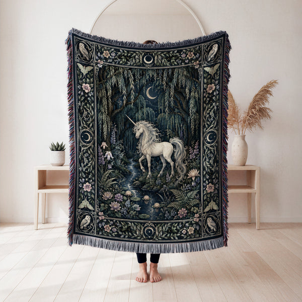 The Moonlit Unicorn Stream Blanket