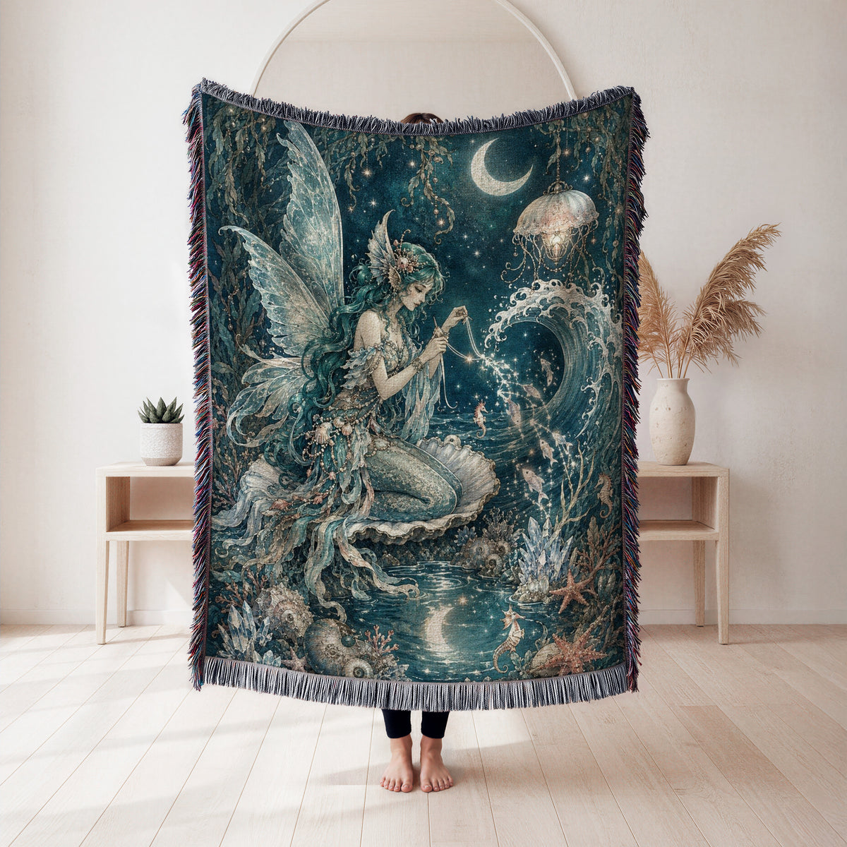 Moonlit Ocean Fairy Blanket