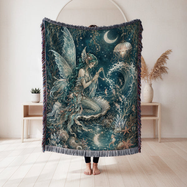 Moonlit Ocean Fairy Blanket