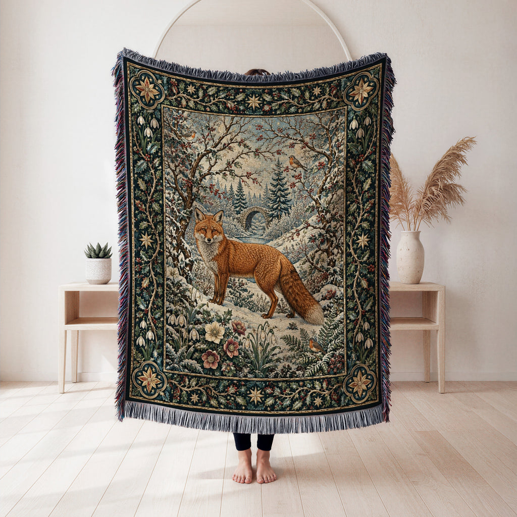 The Winter Fox Bridge Blanket