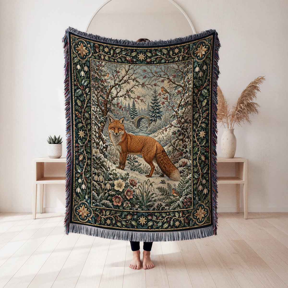 The Winter Fox Bridge Blanket