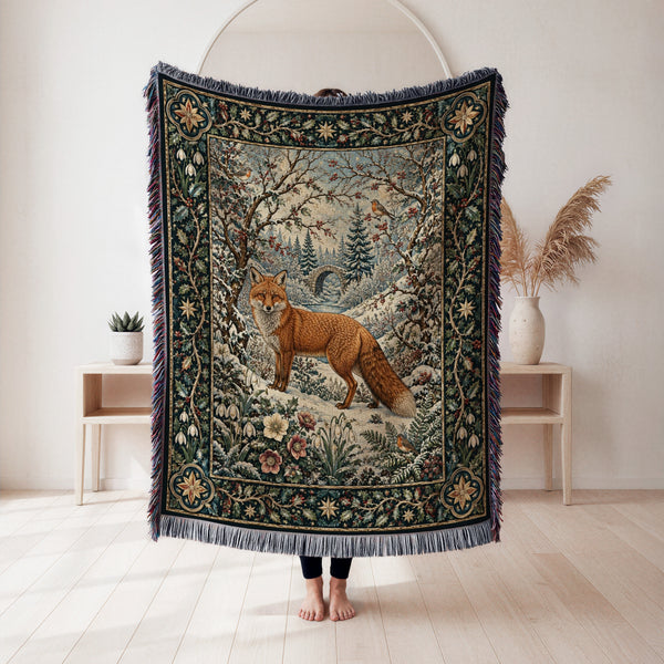 The Winter Fox Bridge Blanket