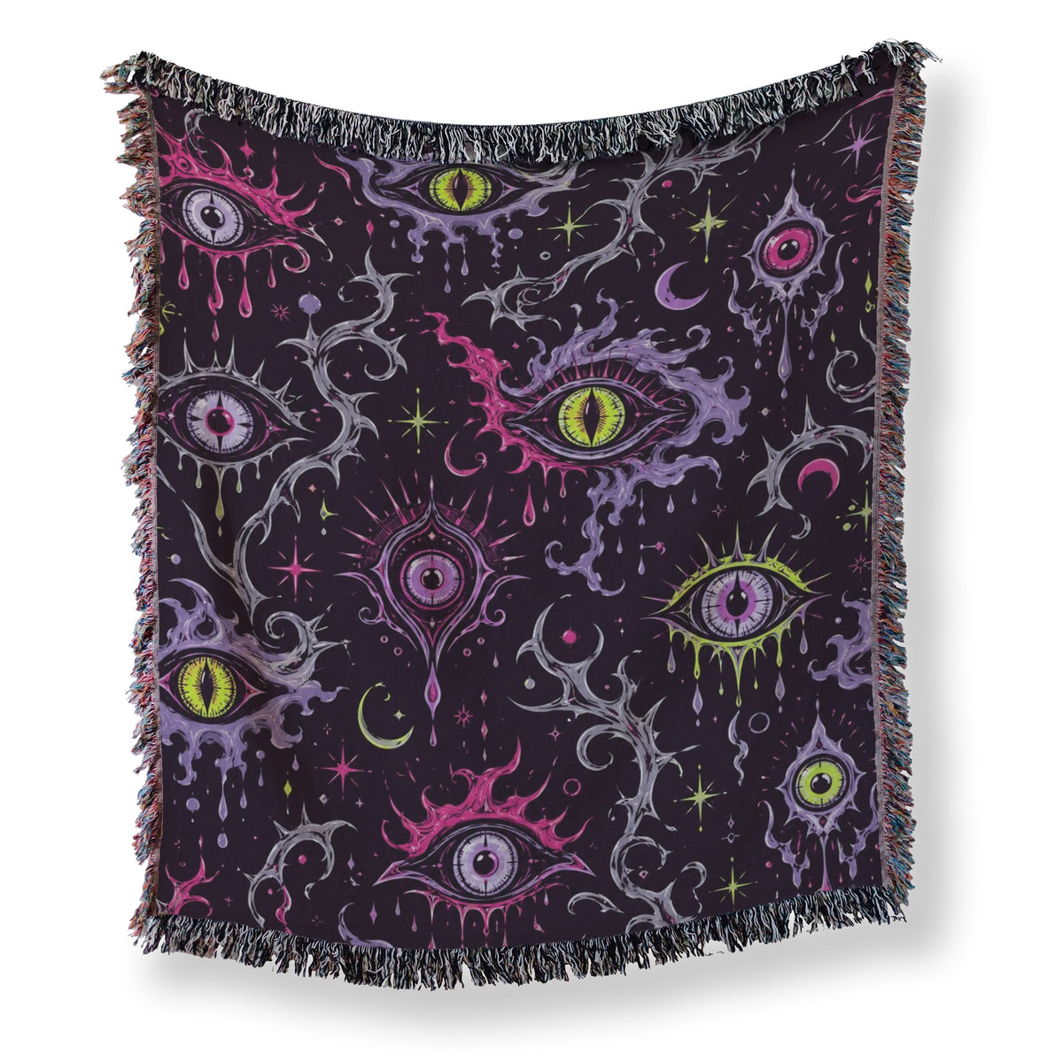 Neon All-Seeing Eyes Blanket Main image