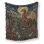 The Golden Moon Dragon Blanket