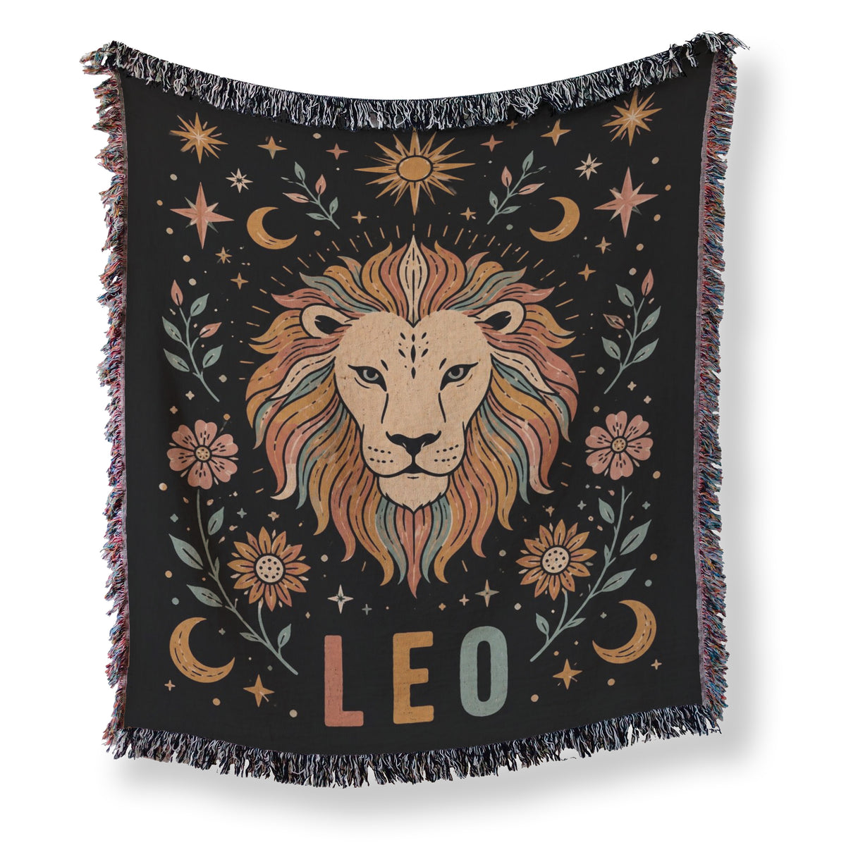 Leo Sunlit Lion Zodiac Blanket