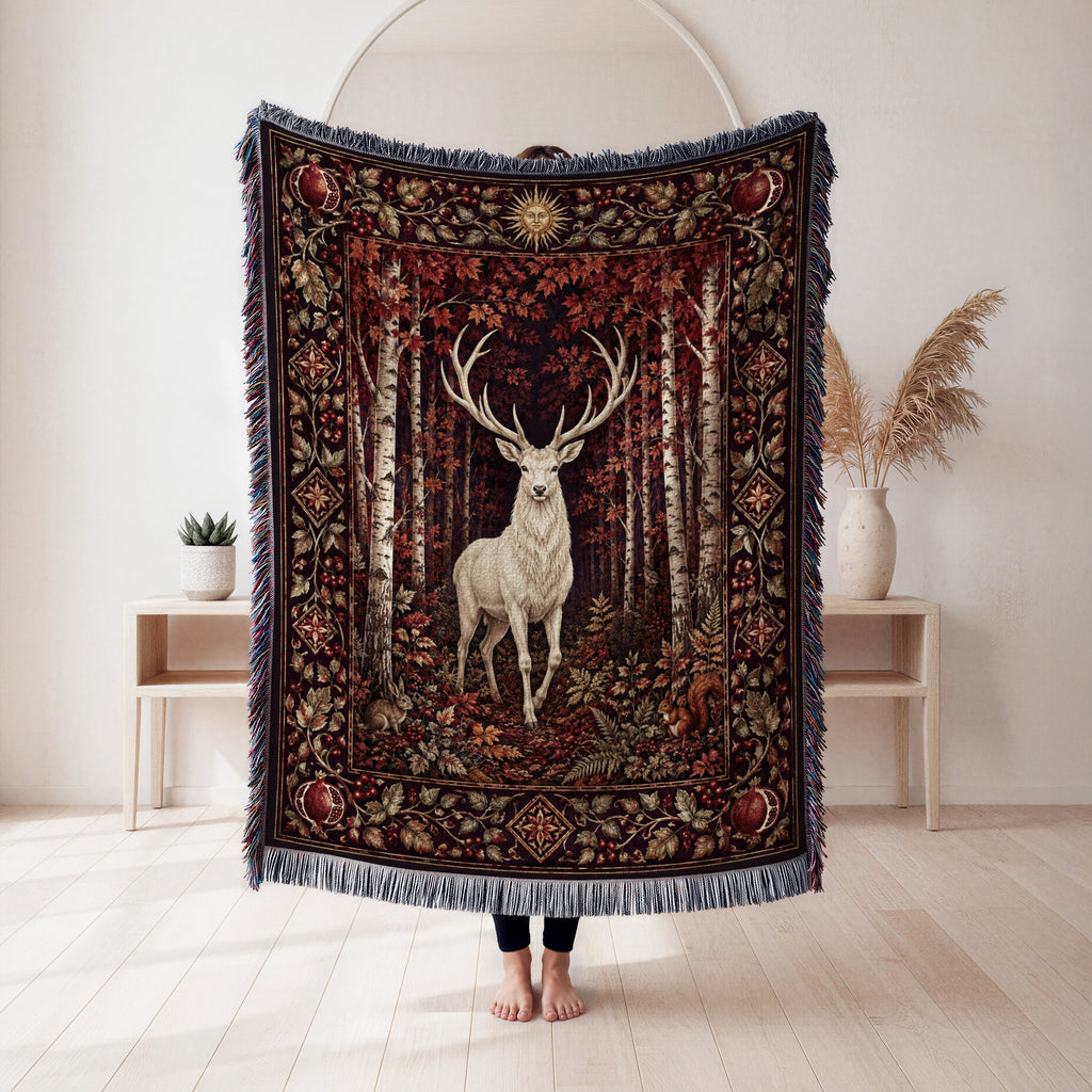 The White Stag of Autumn Blanket