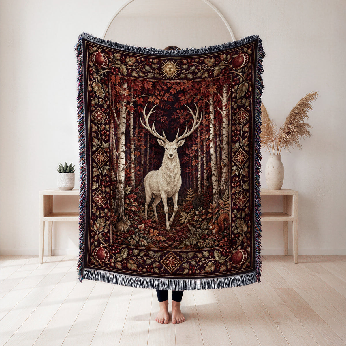 The White Stag of Autumn Blanket