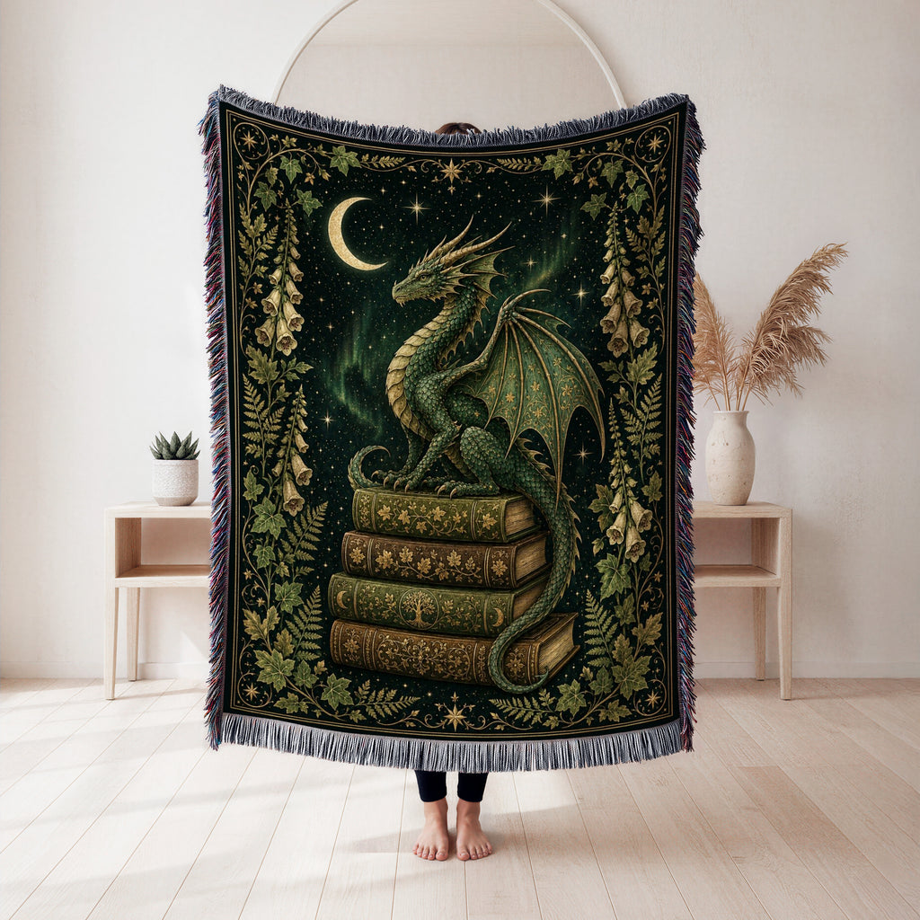 Emerald Crescent Dragon Blanket