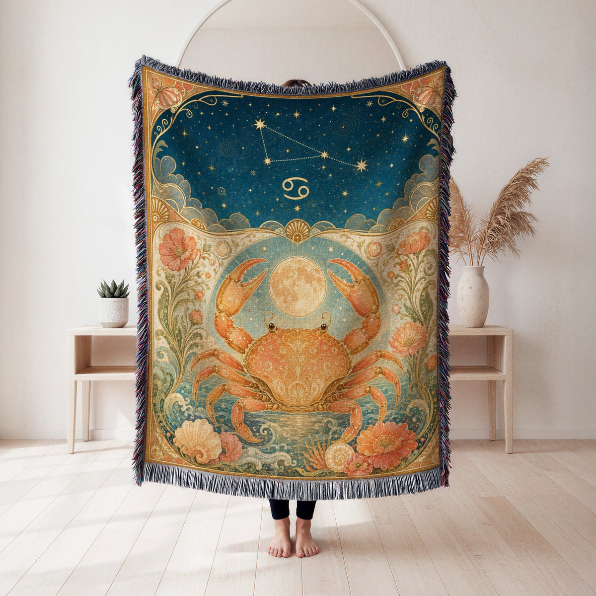 Cancer Moonlit Crab Blanket