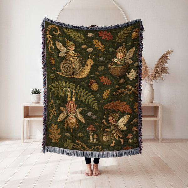 Acorn Woodland Fairies Blanket