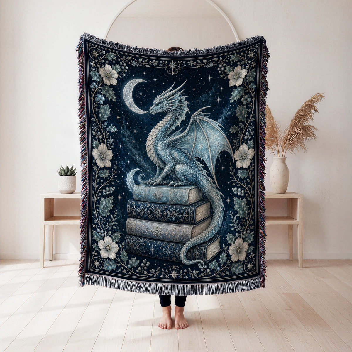 Frost Moon Dragon Blanket