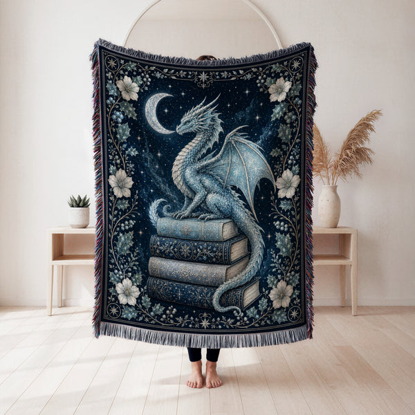 Frost Moon Dragon Blanket