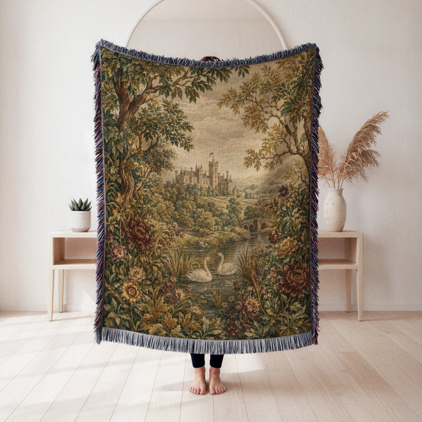 Swans of the Castle Lake Blanket