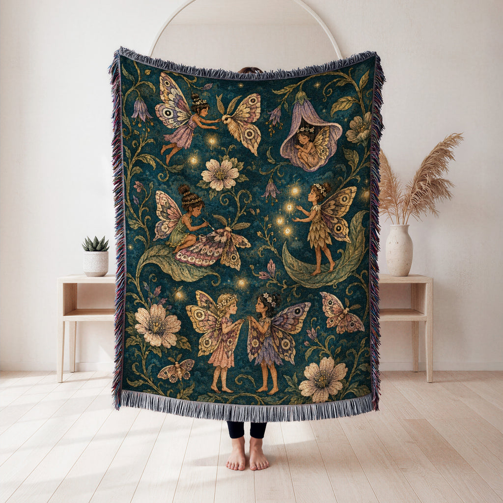 Moon Moth Fairies Blanket