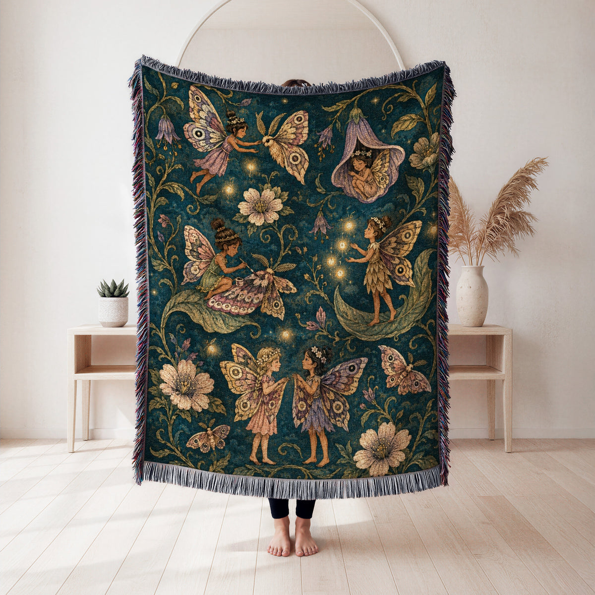 Moon Moth Fairies Blanket