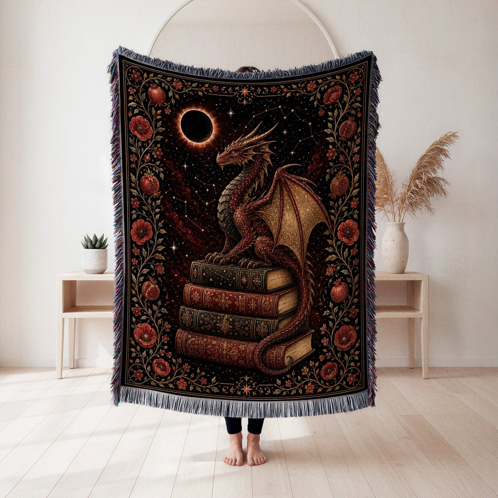 Eclipse Dragon & Pomegranate Blanket