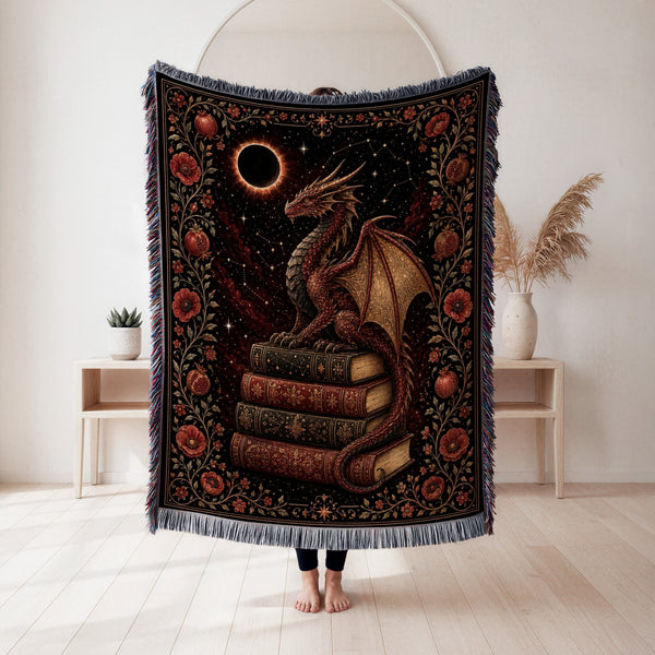 Eclipse Dragon & Pomegranate Blanket