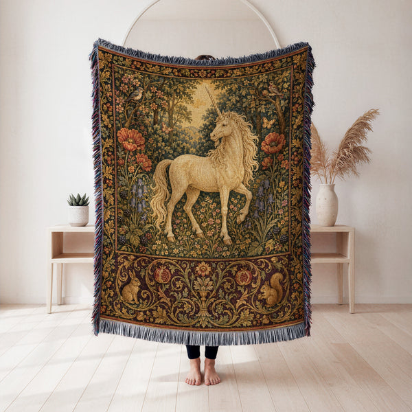 The Golden Meadow Unicorn Blanket