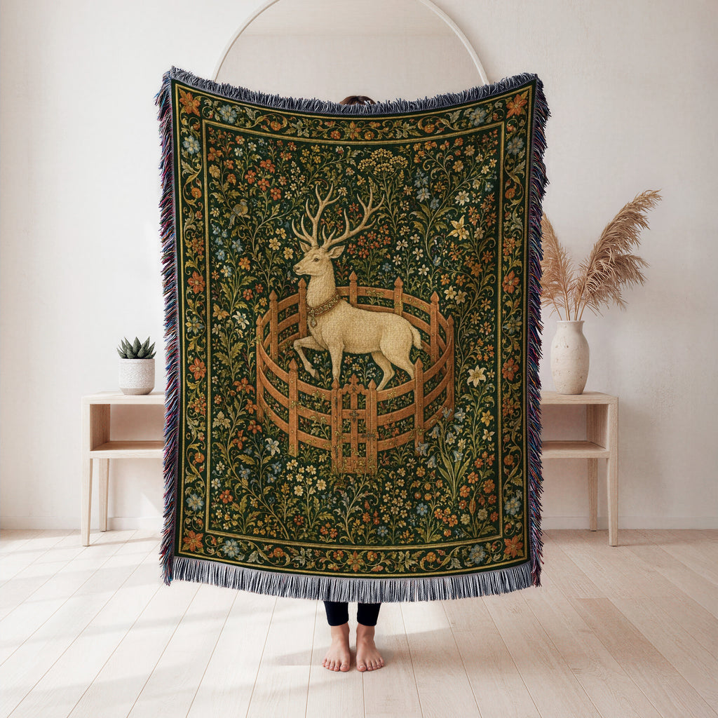 The Stag in the Walled Garden Blanket