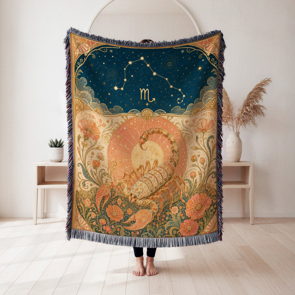 Scorpio Celestial Scorpion Blanket