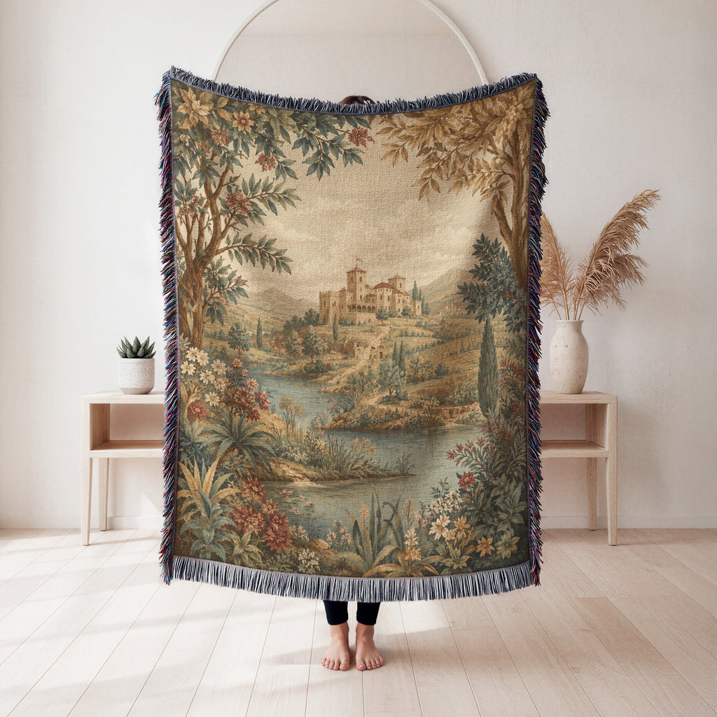 Tuscan Castle Garden Blanket